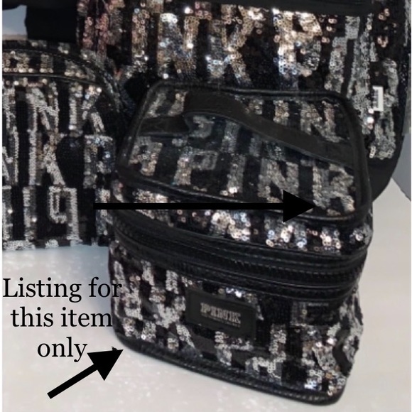 VS PINK RARE New Fashion Show Sequin Beauty Case - Picture 3 of 5